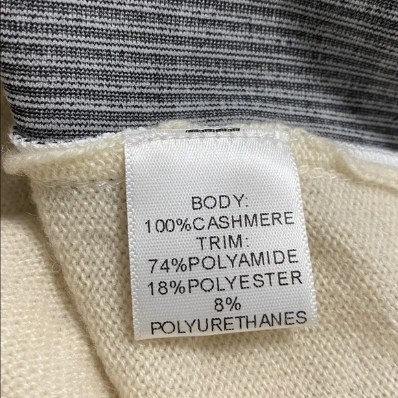 NWT QUINN Cream Short Cashmere Sleeve Knit Dress - Picture 4 of 7